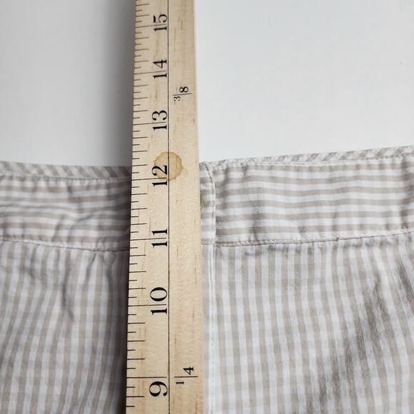 Jaclyn Smith Pants Sport Gingham Capri Cream and white cottage prarie coquette - Picture 4 of 7